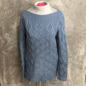 Loft boat neck slate blue sweater